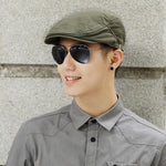Male Summer Solid Newsboy Caps Men Casual