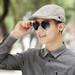 Male Summer Solid Newsboy Caps Men Casual