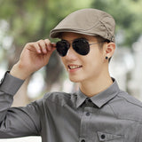 Male Summer Solid Newsboy Caps Men Casual