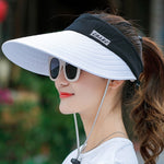 S women summer Sun Hats pearl packable sun visor