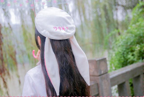 Korean Version Japanese Soft Sister Rabbit Ears Painter Cap Fashion Casual Style