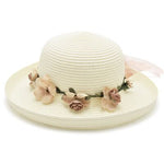 Summer Handmade Flower Straw Hat Women's