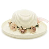 Summer Handmade Flower Straw Hat Women's