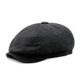 Autumn and Winter Warm Flat Peaked Cap Male Casual