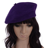 2018 Fashion Women Berets Cute Women Hat Womens Sweet Solid Warm Wool Winter Beret
