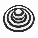 Summer Sun Hat For Women Straw Wide Brim Stripe Printed Caps Lady Girls Beach