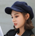 Women Beret Autumn Winter Octagonal Cap