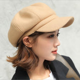 Women Beret Autumn Winter Octagonal Cap