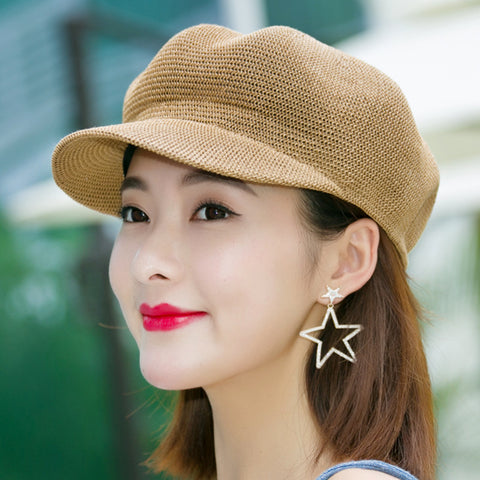 British style Summer breathable cap Brand Women's Sun Hats Woman Cap Casual