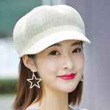 British style Summer breathable cap Brand Women's Sun Hats Woman Cap Casual