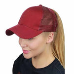 Summer Women  Mesh Cap Ponytail Baseball Caps