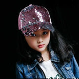 Summer Girls boys Hat Baseball Cap Sequins Bling Hinning Mesh Cap