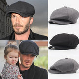 Wool Octagonal Cap Newsboy Beret