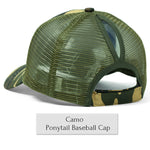 Glitter Ponytail Baseball Cap Women Snapback Summer