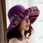 Double sided irregular Pattern Bucket Hat Women Summer Cotton Breathable Leisure Bob Cap